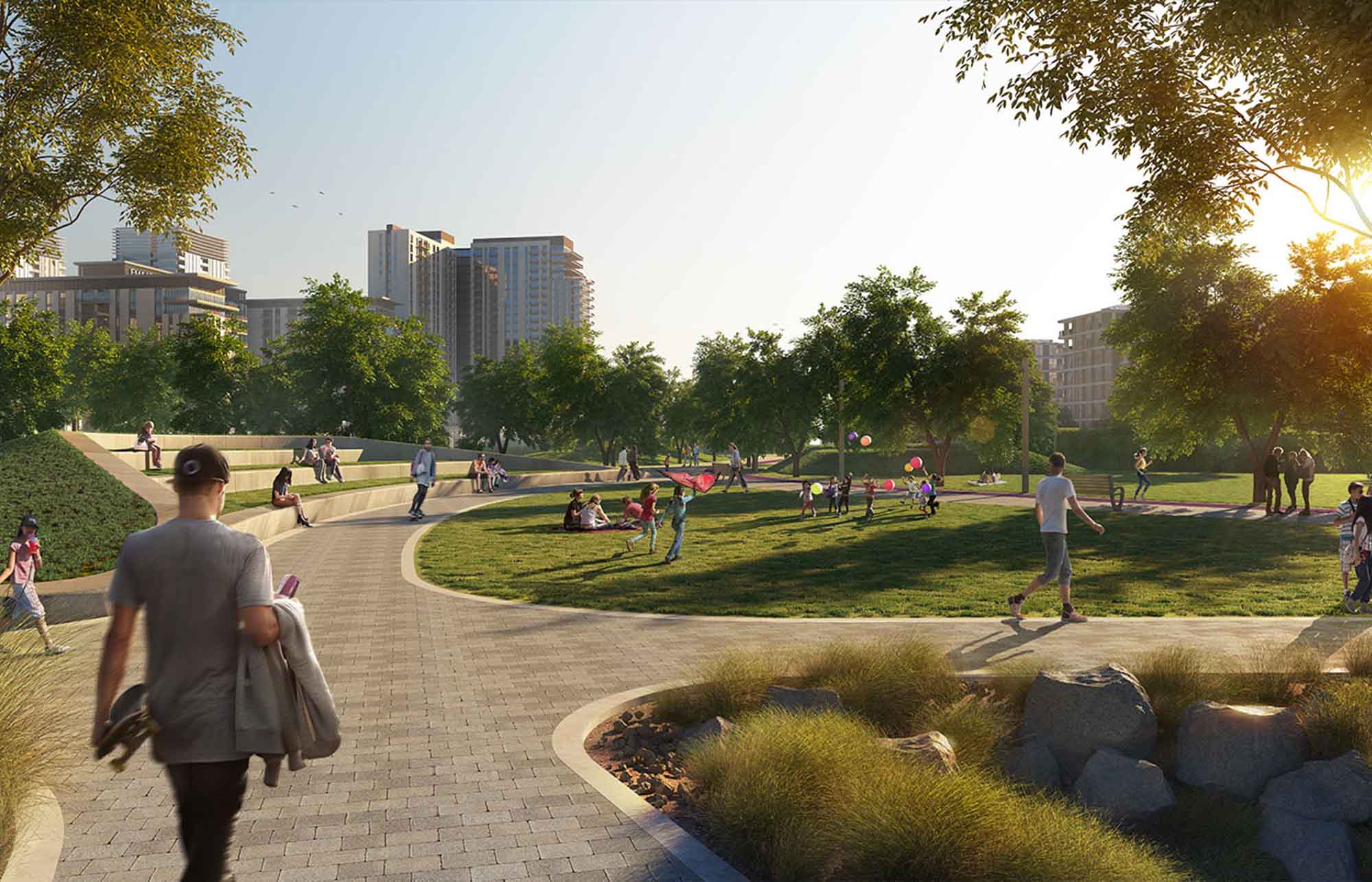 Lush Greenery and Urban Amenities at Park Field